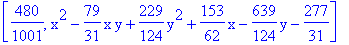 [480/1001, x^2-79/31*x*y+229/124*y^2+153/62*x-639/124*y-277/31]